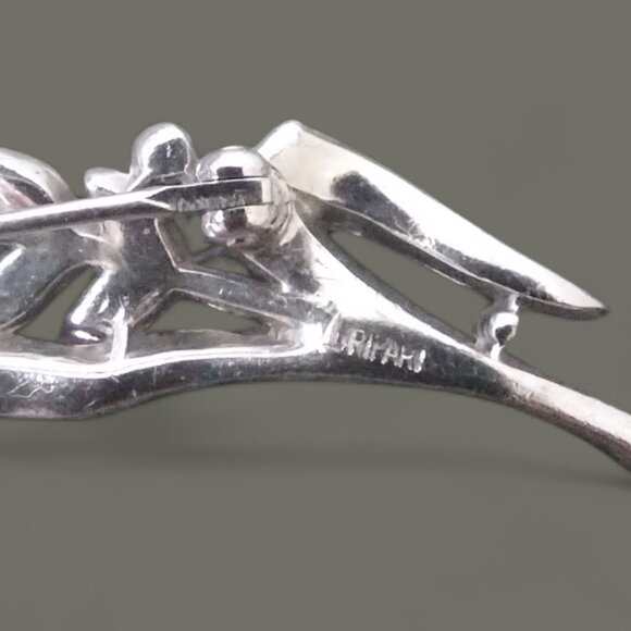 Vintage Trifari Rhinestone Wheat Brooch - Picture 2 of 4